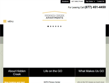 Tablet Screenshot of gohiddencreek.com